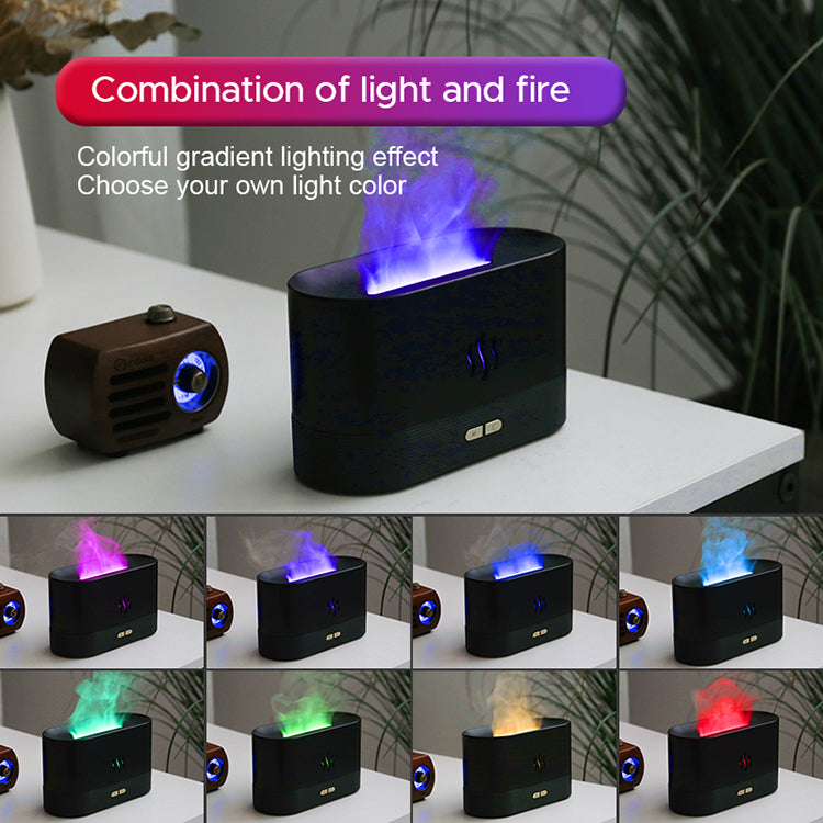 Ultrasonic Aromatherapy Flame Humidifier & Diffuser