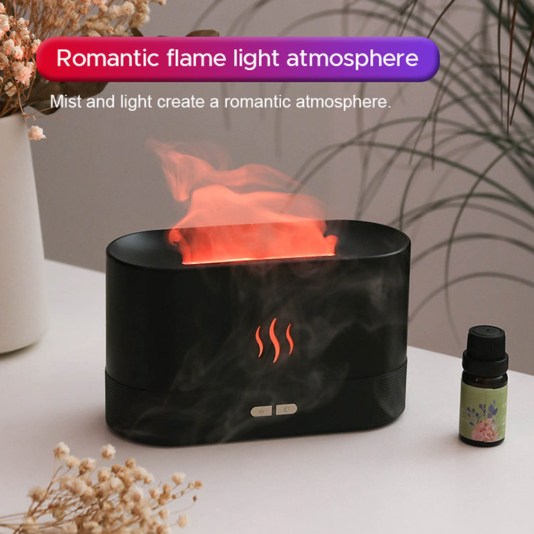 Ultrasonic Aromatherapy Flame Humidifier & Diffuser